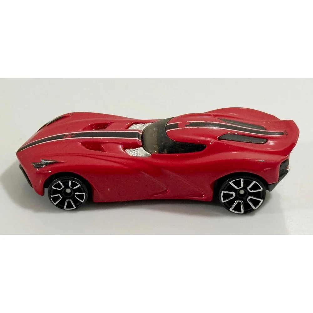 Hot Wheels Gazella GT Toy Car Kids 1:64 Red Black Racing Stripe 2014 Mattel